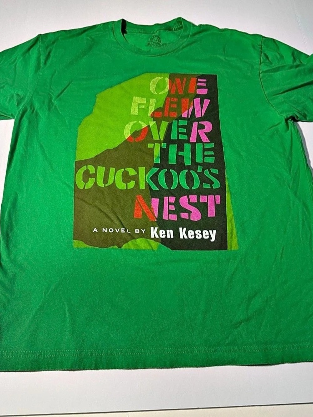 Out of Print One Flew Over the Cuckoo's Nest Literary T-Shirt Literary Tee Green